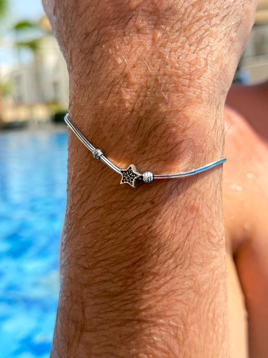 Star Slider Bracelet Sterling Silver 925s