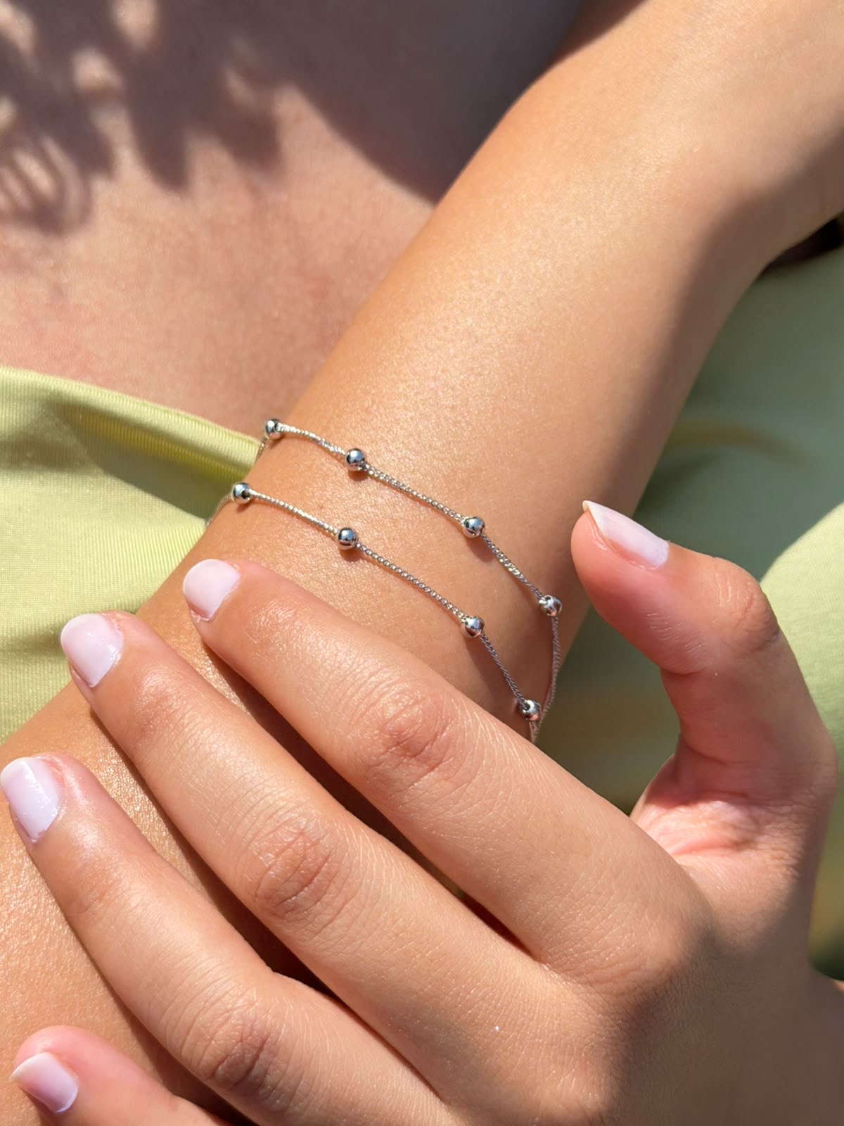 Double chain Bracelet in Sterling Silver 925s