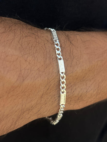 Versace ✖️Grommet Bracelet Sterling Silver 925s-(20,5cm-5mm)