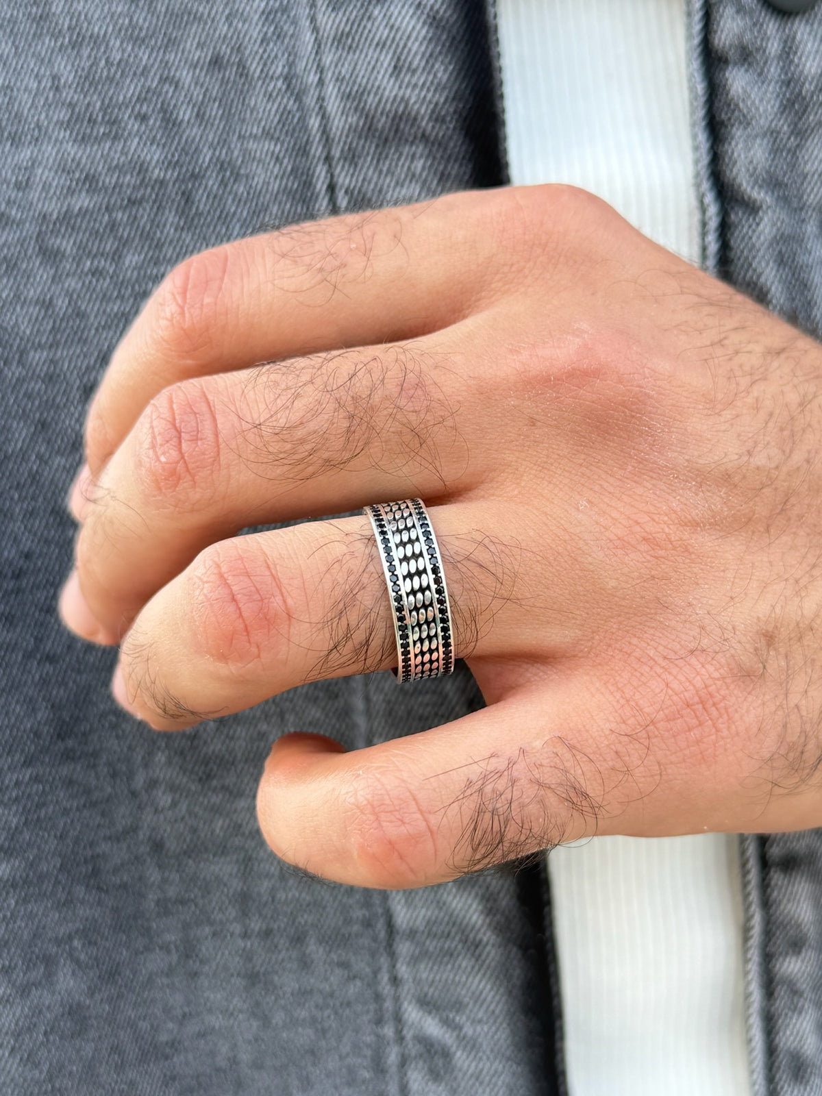 Rivorn Engagement Ring in Sterling Silver 925s-7.5mm-