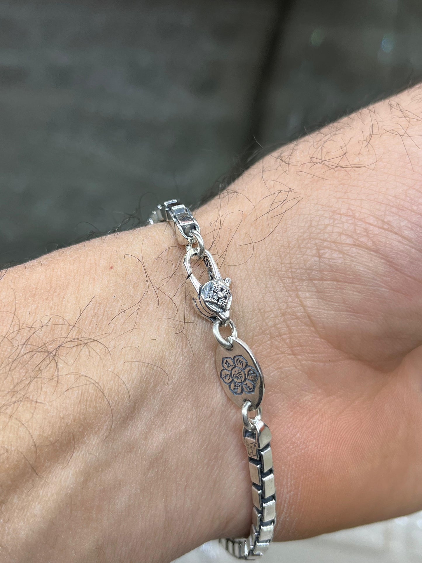 Massive Box Chain Bracelet S925 Sterling Silver for men