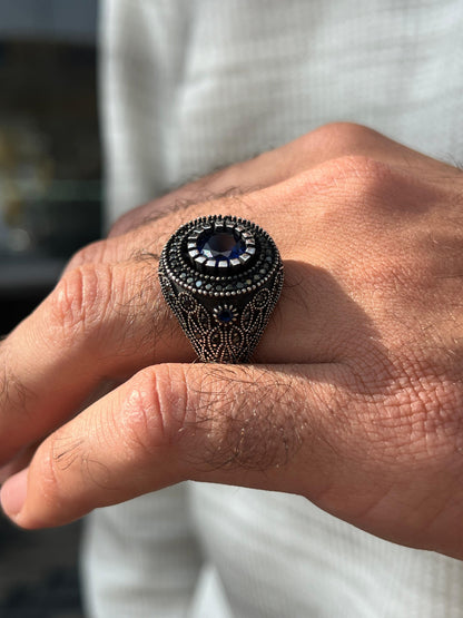 Dark Jewel Ring -Sterling Silver 925s