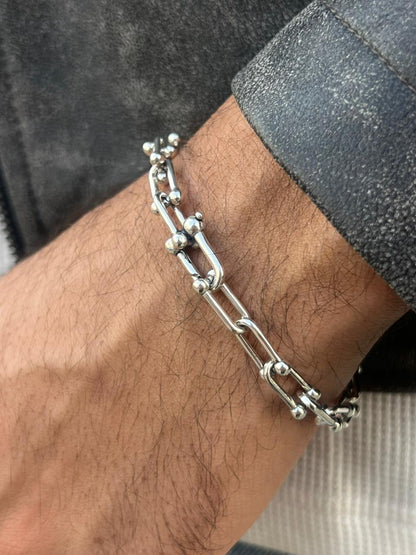 Tiffany HardWear Sterling Silver Bracelet S925-(20cm-7mm)