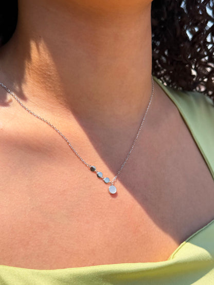 Minimalist Circles Necklace in Sterling Silver 925s