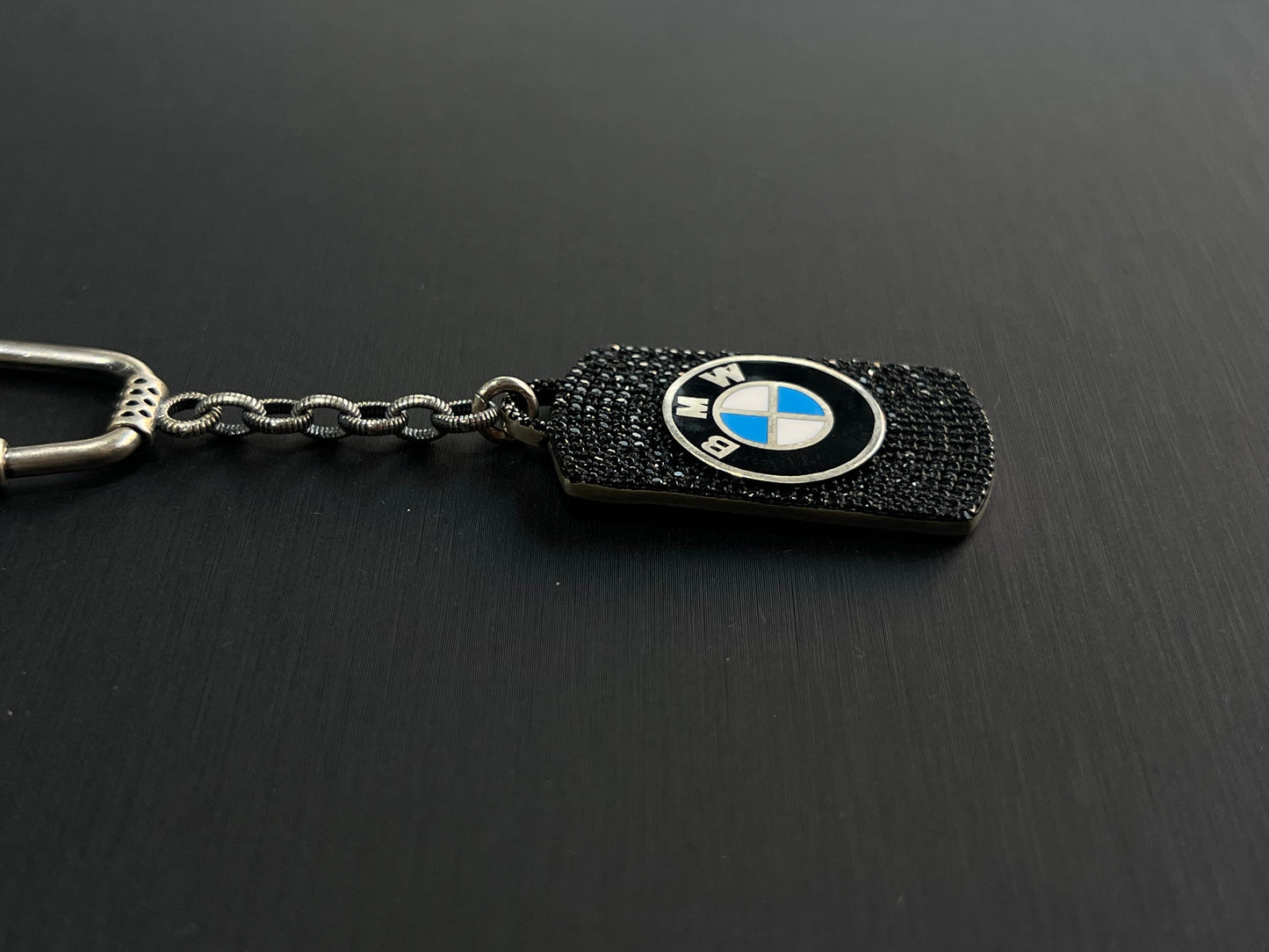 BMW Zirconia Key Chain -Sterling Silver 925s