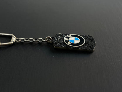 BMW Zirconia Key Chain -Sterling Silver 925s