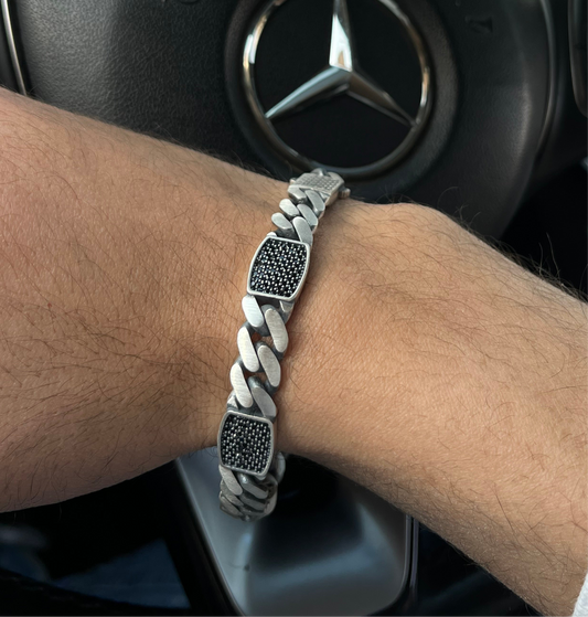 Shadow Knight-S925 Sterling Silver Bracelet for men