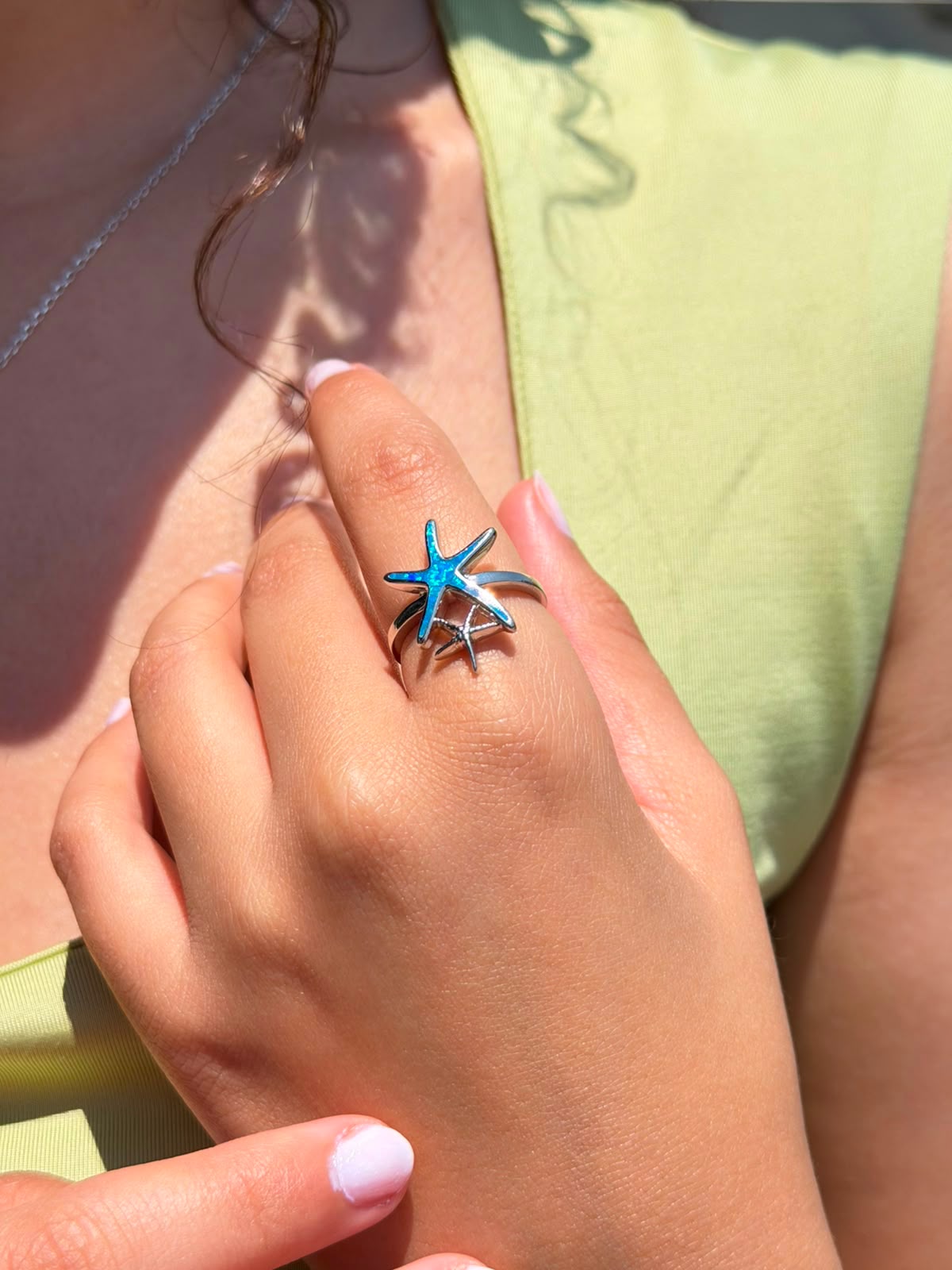 Azura Star Ring in Sterling Silver -925s