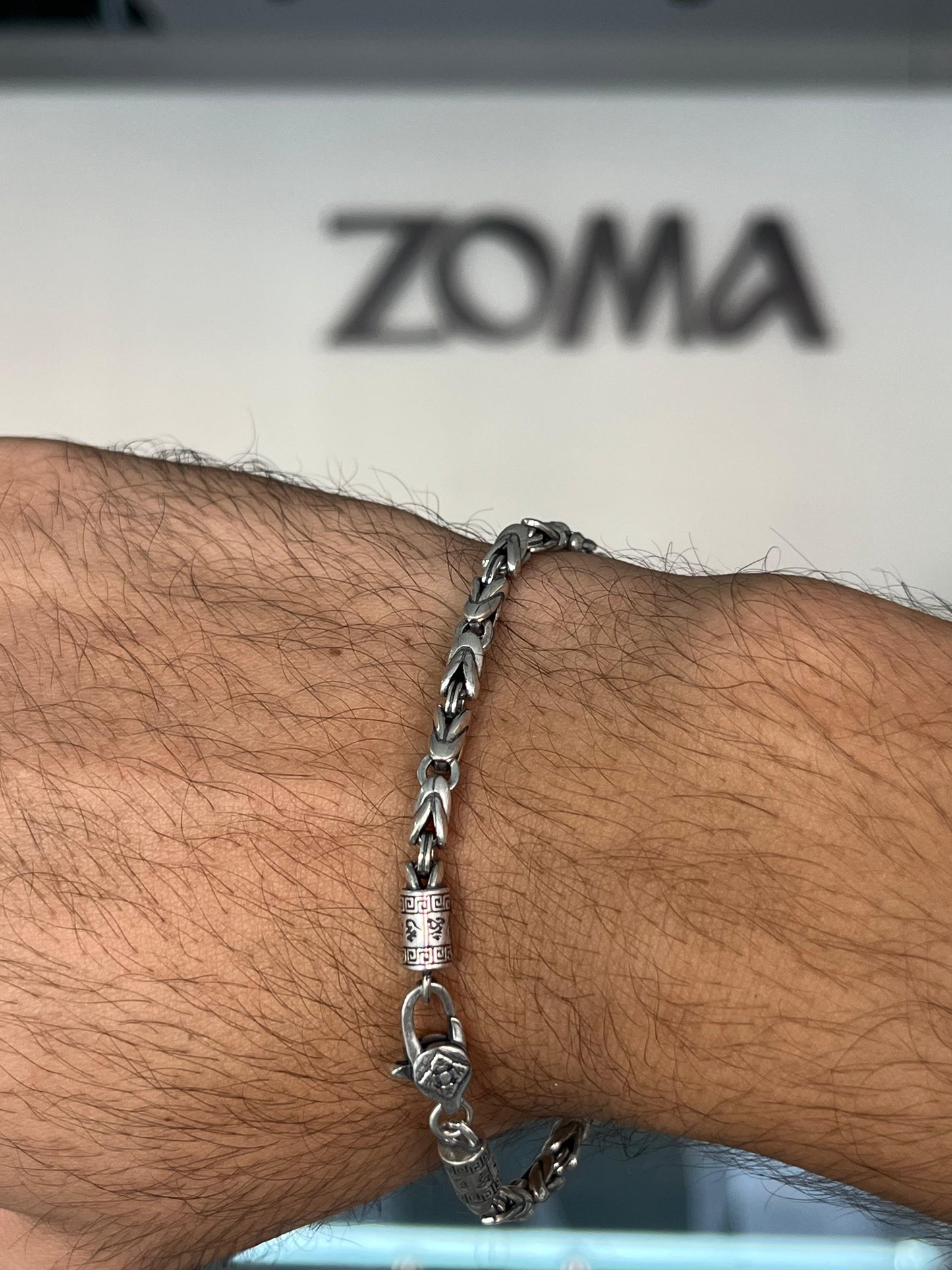Zodiac King Bracelet for Men's Sterling Silver 925s-20cm