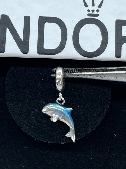 Shimmering Dolphin Dangle Charm