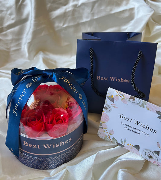 Navy Blue Forever LOVE  Flowers Box💙🦋