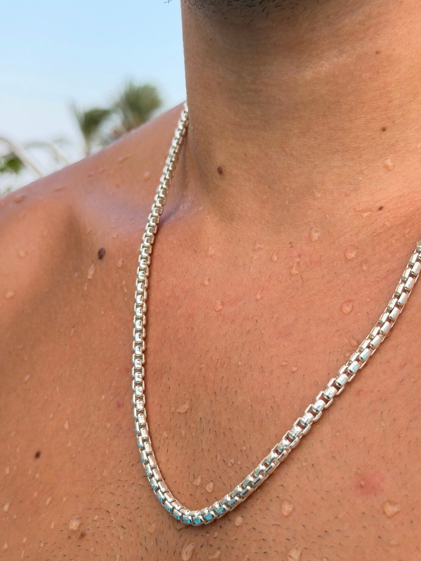 One OF One ⚡️Italian Grind Necklace Sterling Silver 925s (60cm-4.5mm)