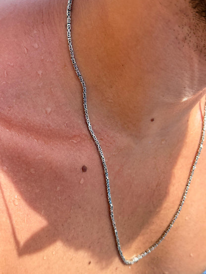 King Necklace Sterling Silver 925s-63cm