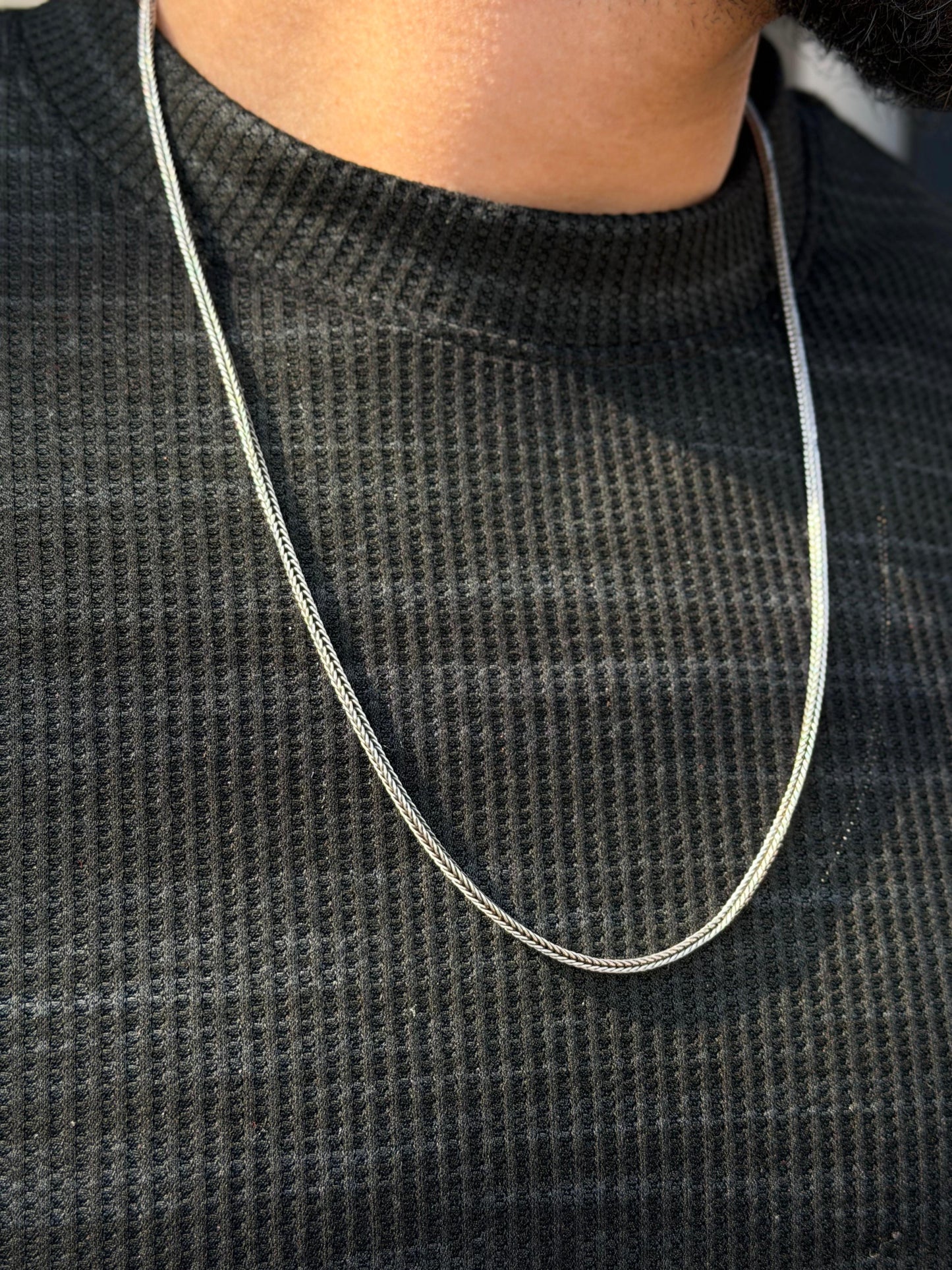 Costie Necklace for Men's Sterling Silver 925s- 62cm-2mm