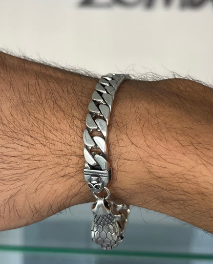 Snake Lock -Grommet Bracelet for Men's Sterling Silver 925s-20cm
