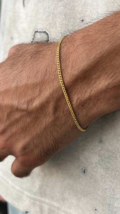 Gold Plated - Grommet Bracelet Sterling Silver 925se