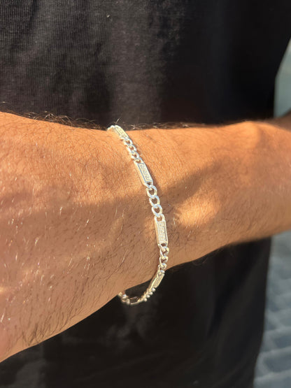 Versace ✖️Grommet Bracelet Sterling Silver 925s-(20,5cm-5mm)