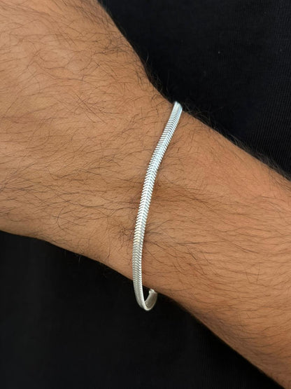4mm Snake bracelet-for Men's Sterling Silver 925s-20cm