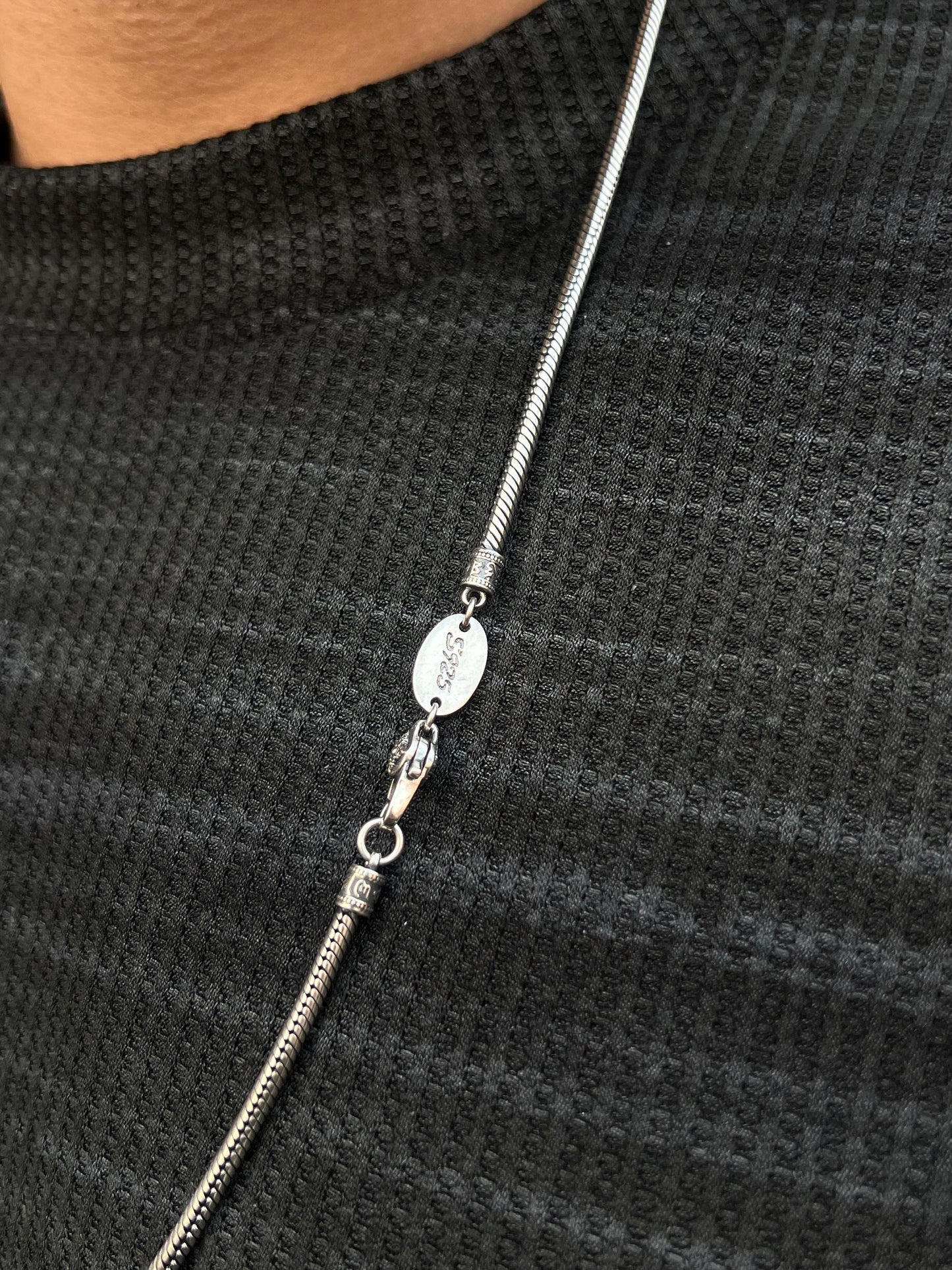 Sleek Rattail Necklace For Men Sterling Silver925-(68cm-4mm)