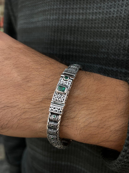 TriAura Bracelet Sterling Silver 925s-(21cm-10mm)