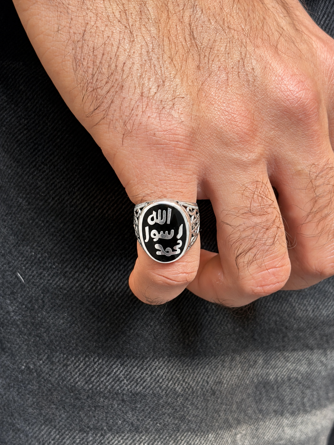 Islamic Ring “محمد رسول الله "in Sterling Silver 925s