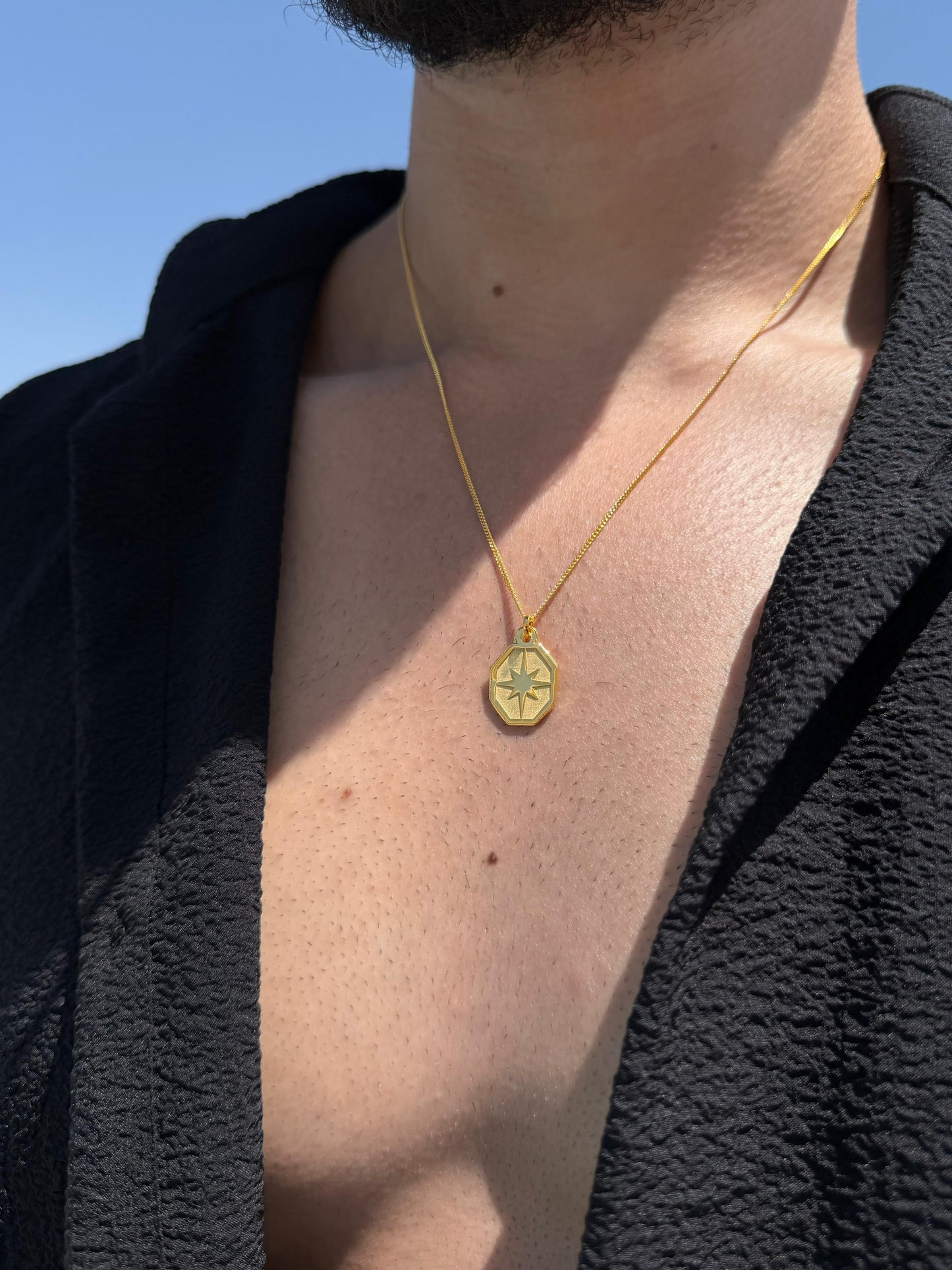 Northbound Necklace in Sterling Silver 925s-Fine Gold Plated