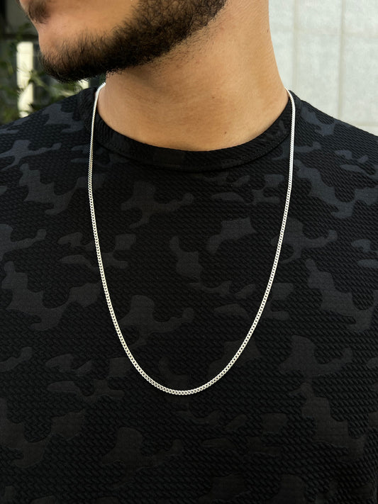 Classic Thin Grommet Chain For Men Sterling Silver - 925