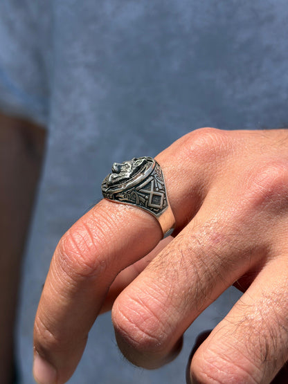 Wolf totem Ring -for Men's Sterling Silver 925s