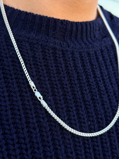 White Arrow -Gro Necklace for Men's Sterling Silver 925s(60cm-3.5mm)