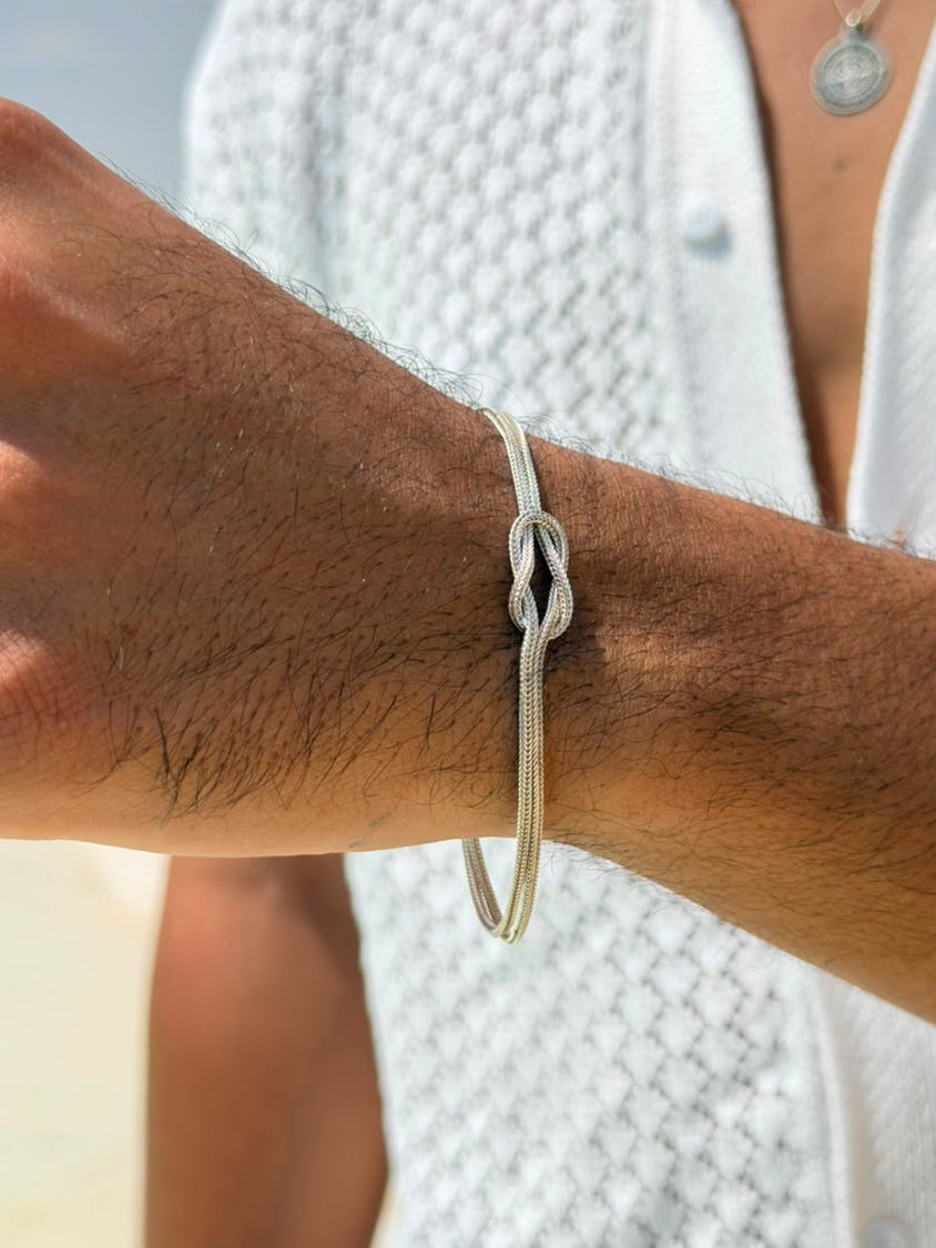 Knotted SnakeBracelet Sterling Silver 925s