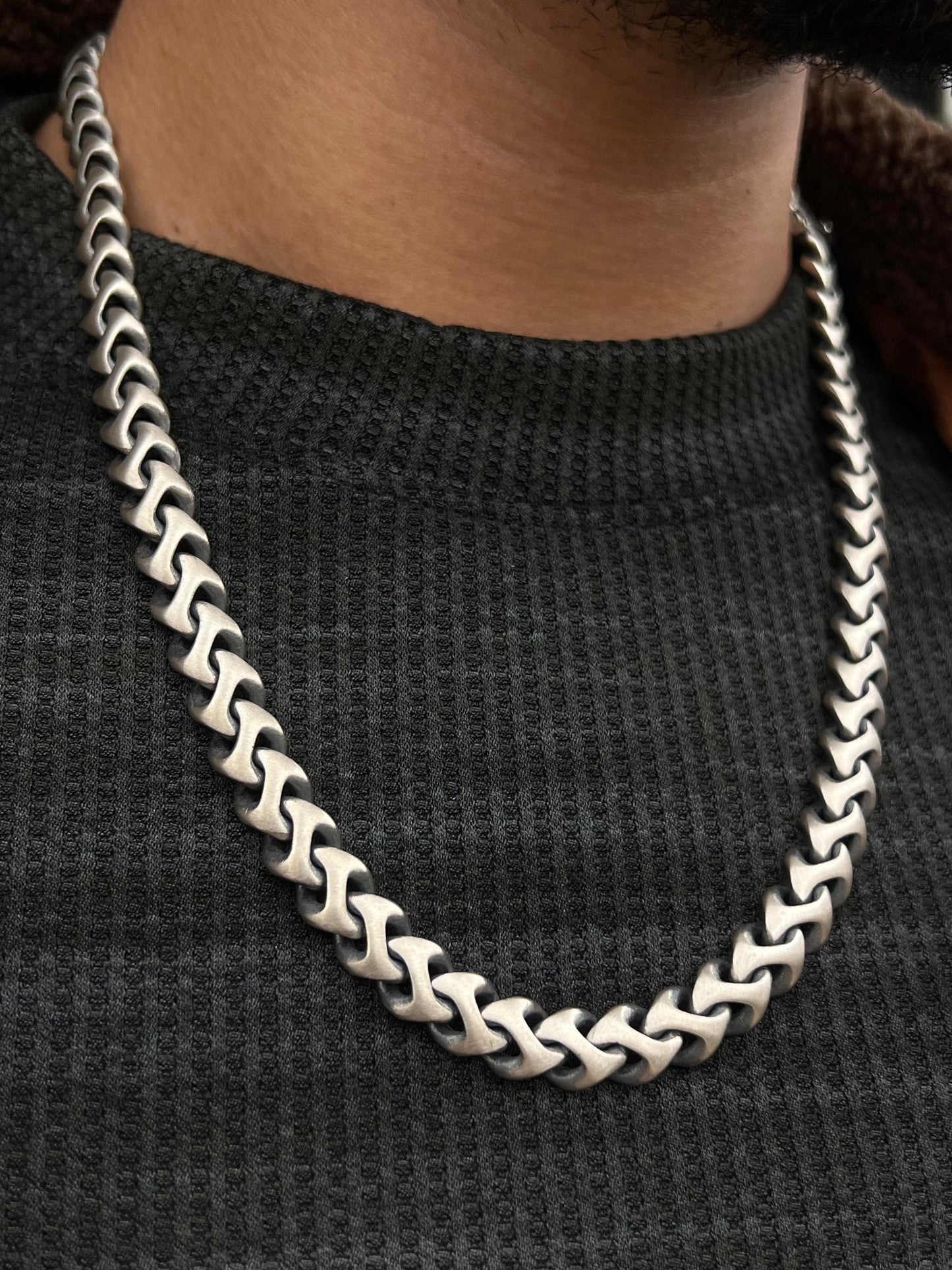 ⛔️Exclusive⛔️ Double Appear Brutal Chain-Pure Sterling Silver 925s-(58cm-10mm)