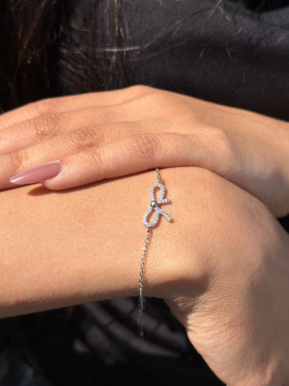 Bow Bracelet -in Sterling Silver -925