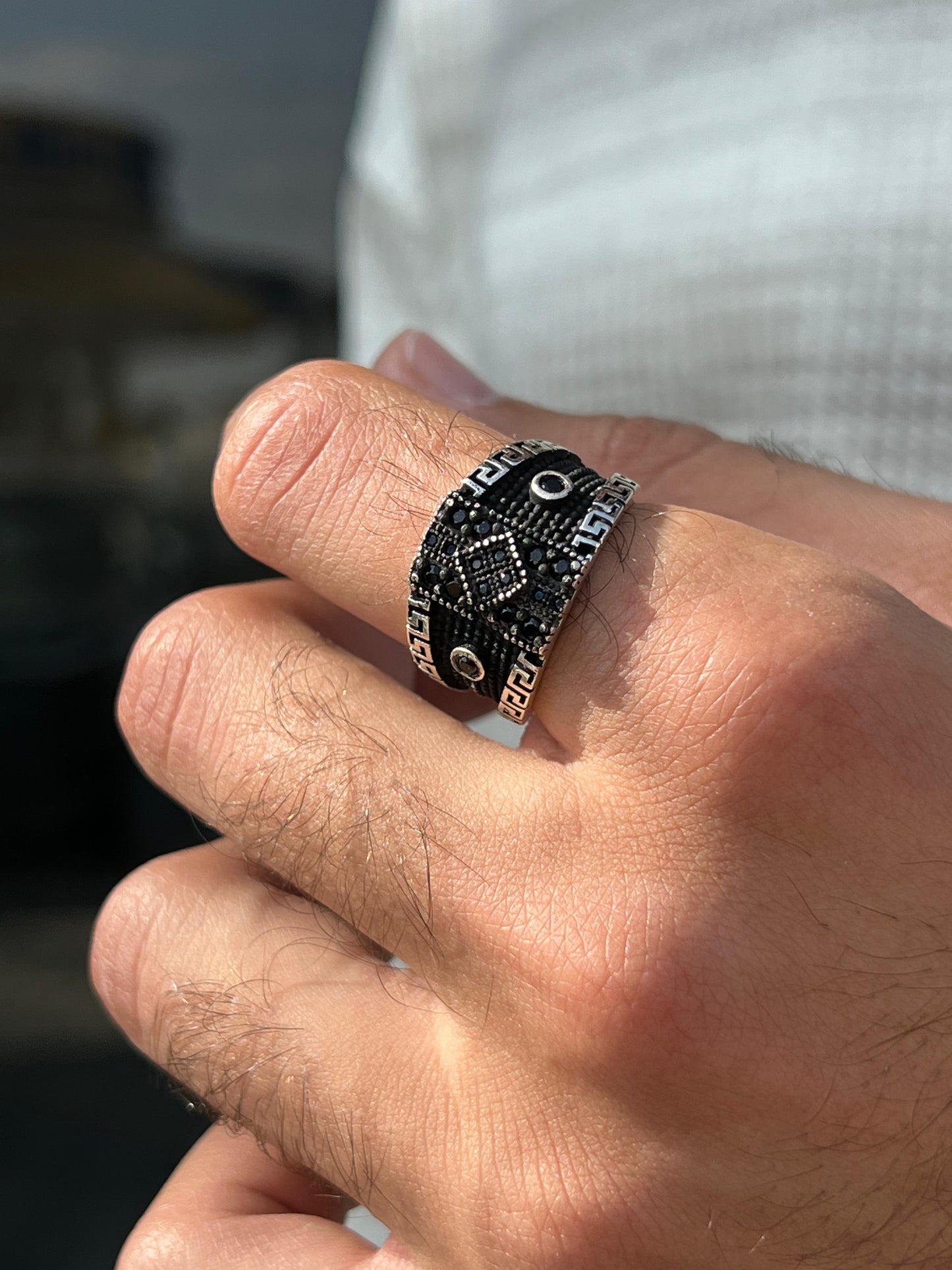 Black Eye Ring -Sterling Silver 925s