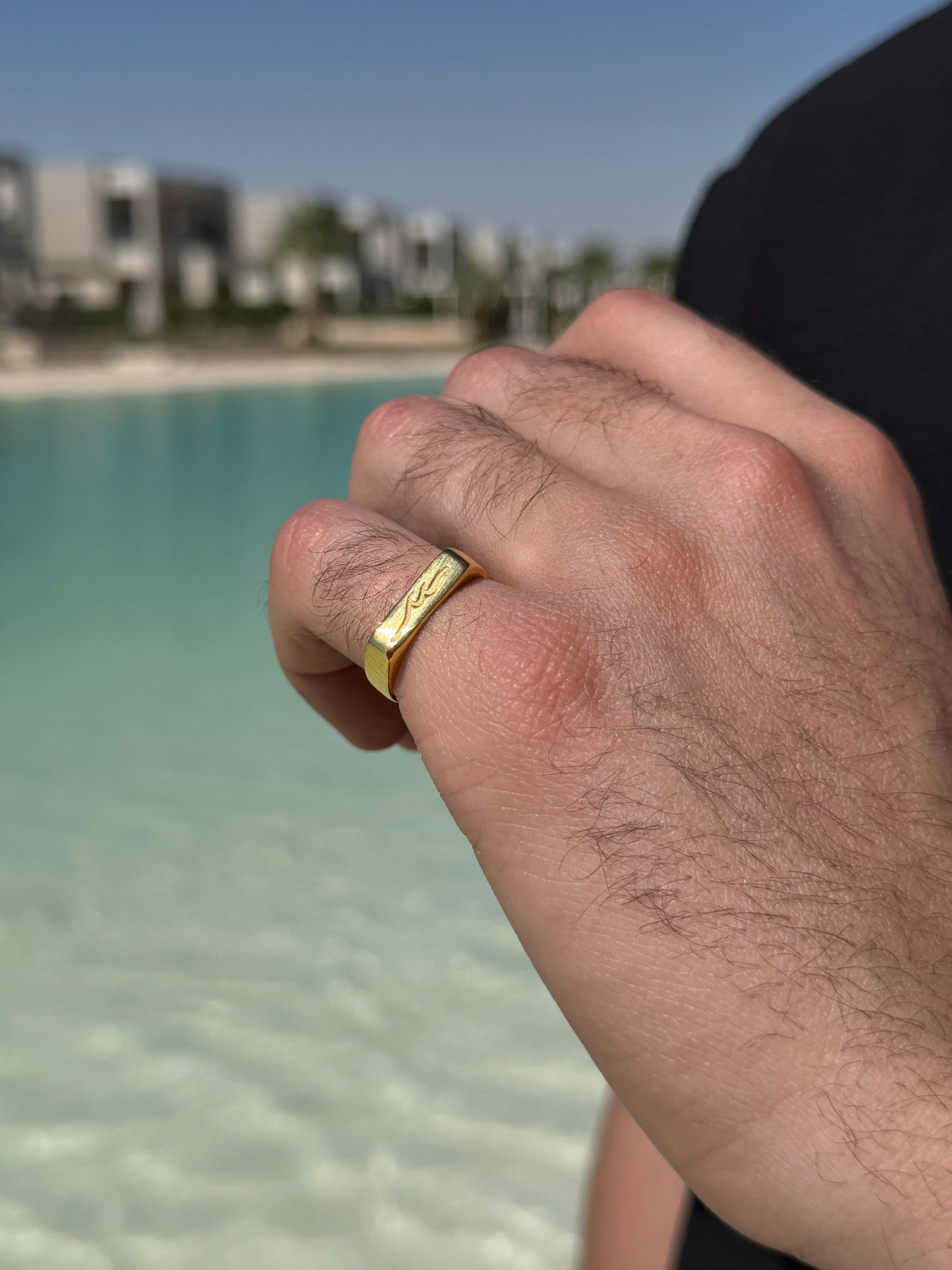 Wave Ring in Sterling Silver 925s-Fine Gold Plated