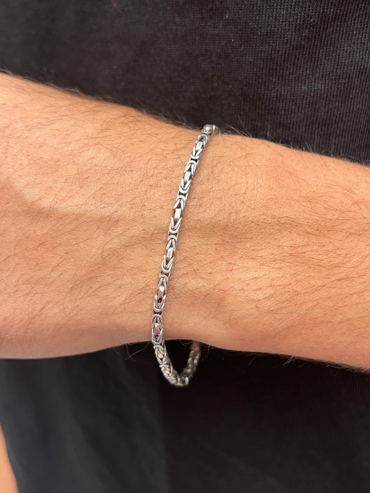 king Solid Bracelet for Men's Sterling Silver 925s