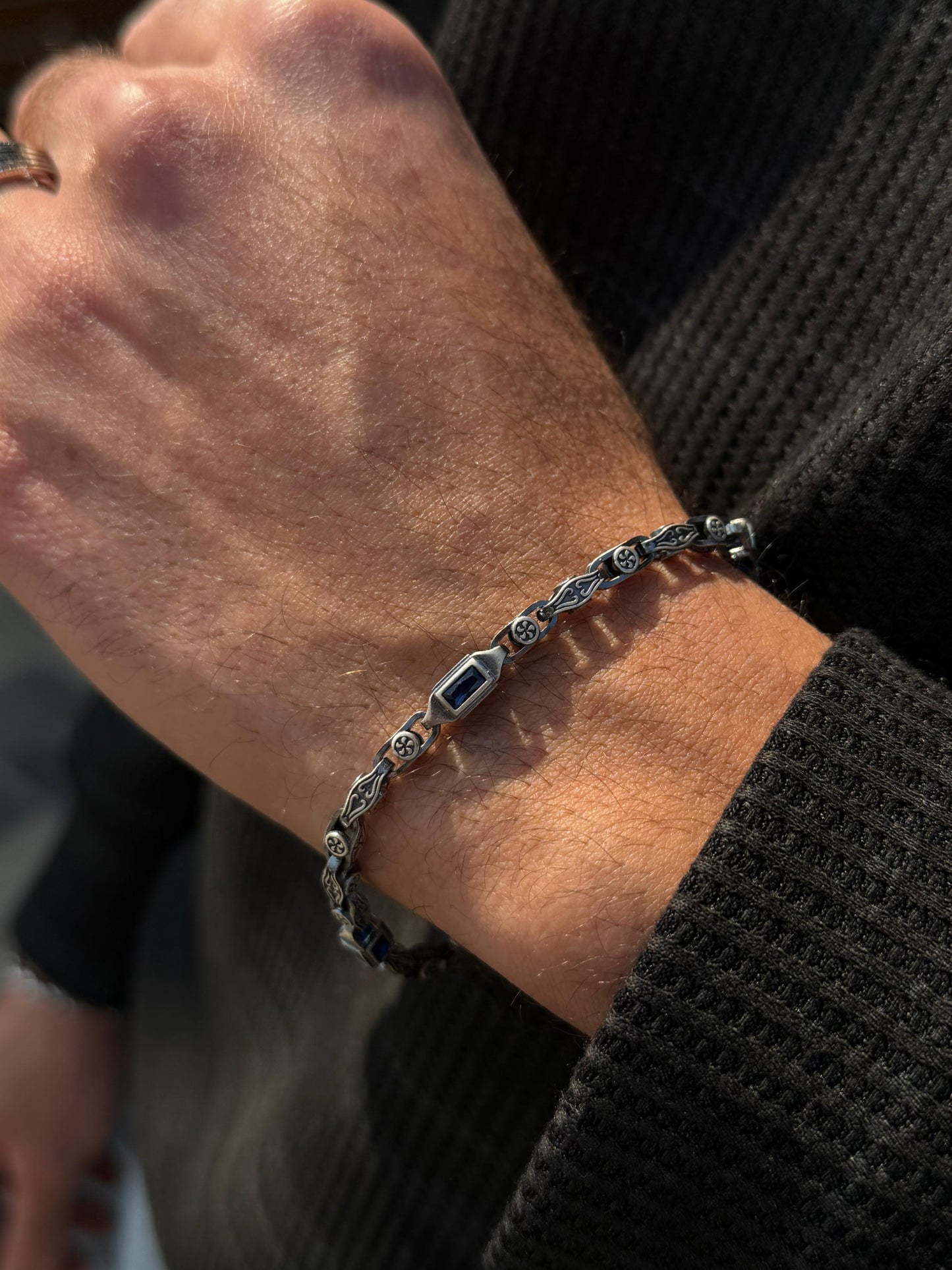 Blue Sigil-Bracelet S925 Sterling Silver -(20,5 cm-5mm)