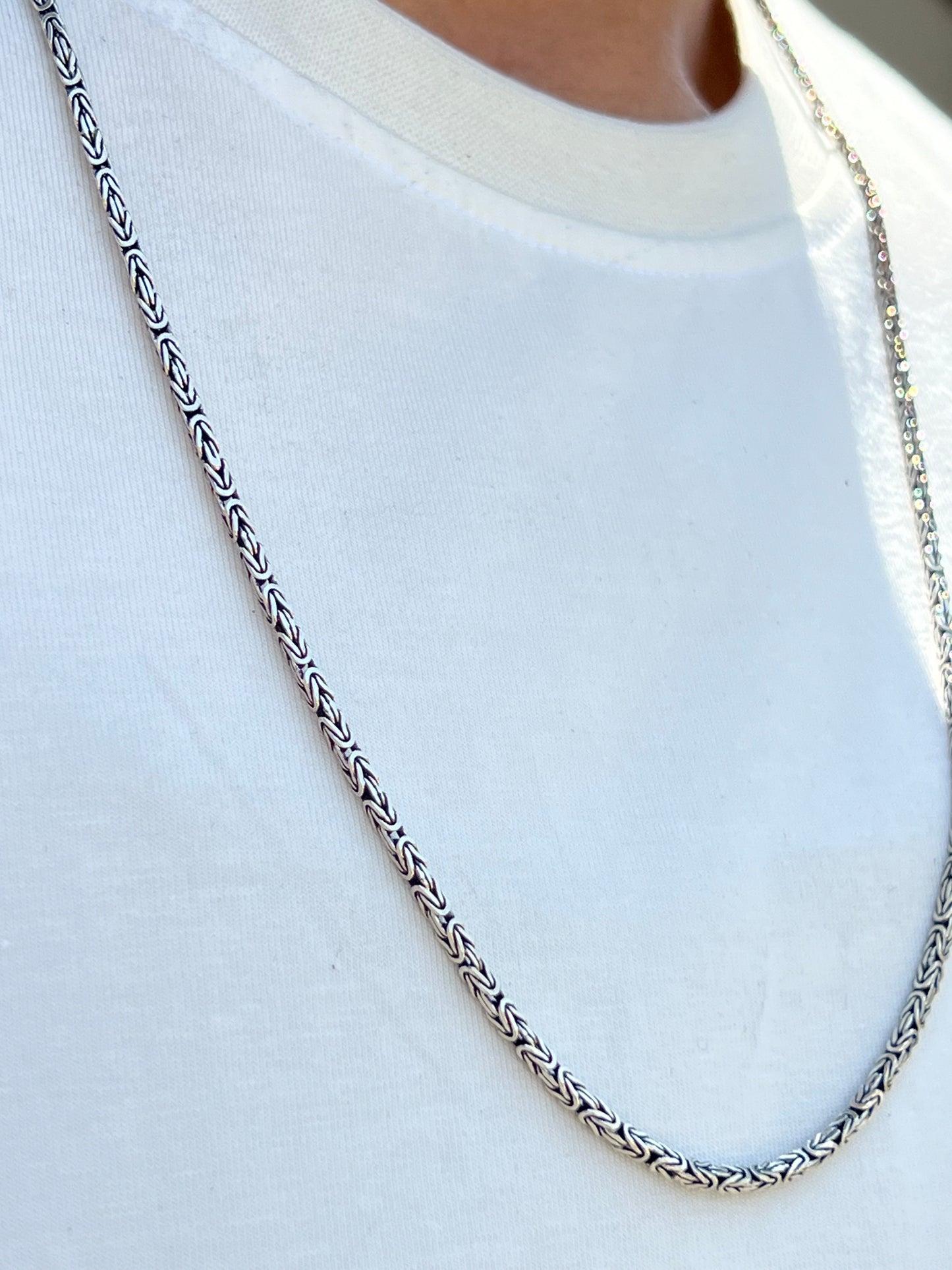 King Necklace For Men Sterling Silver - 925