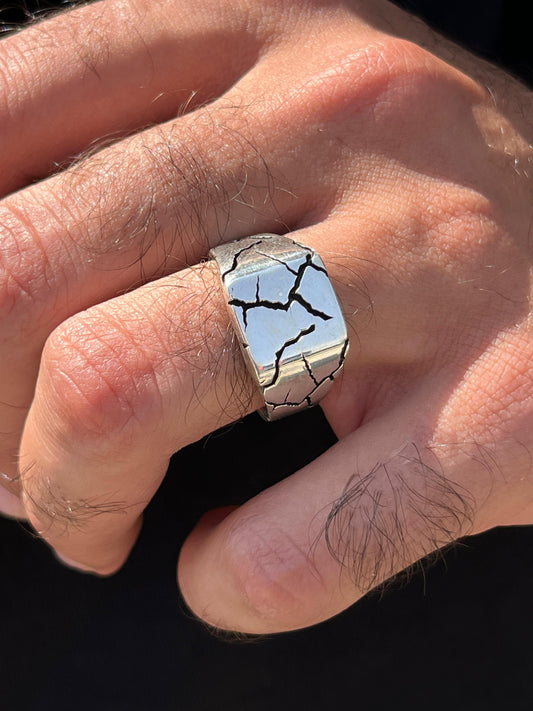 Rock Ring -for Men's Sterling Silver 925s