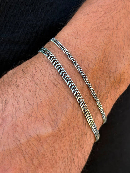 DRAGON BONE-S925 Sterling Silver Bracelet