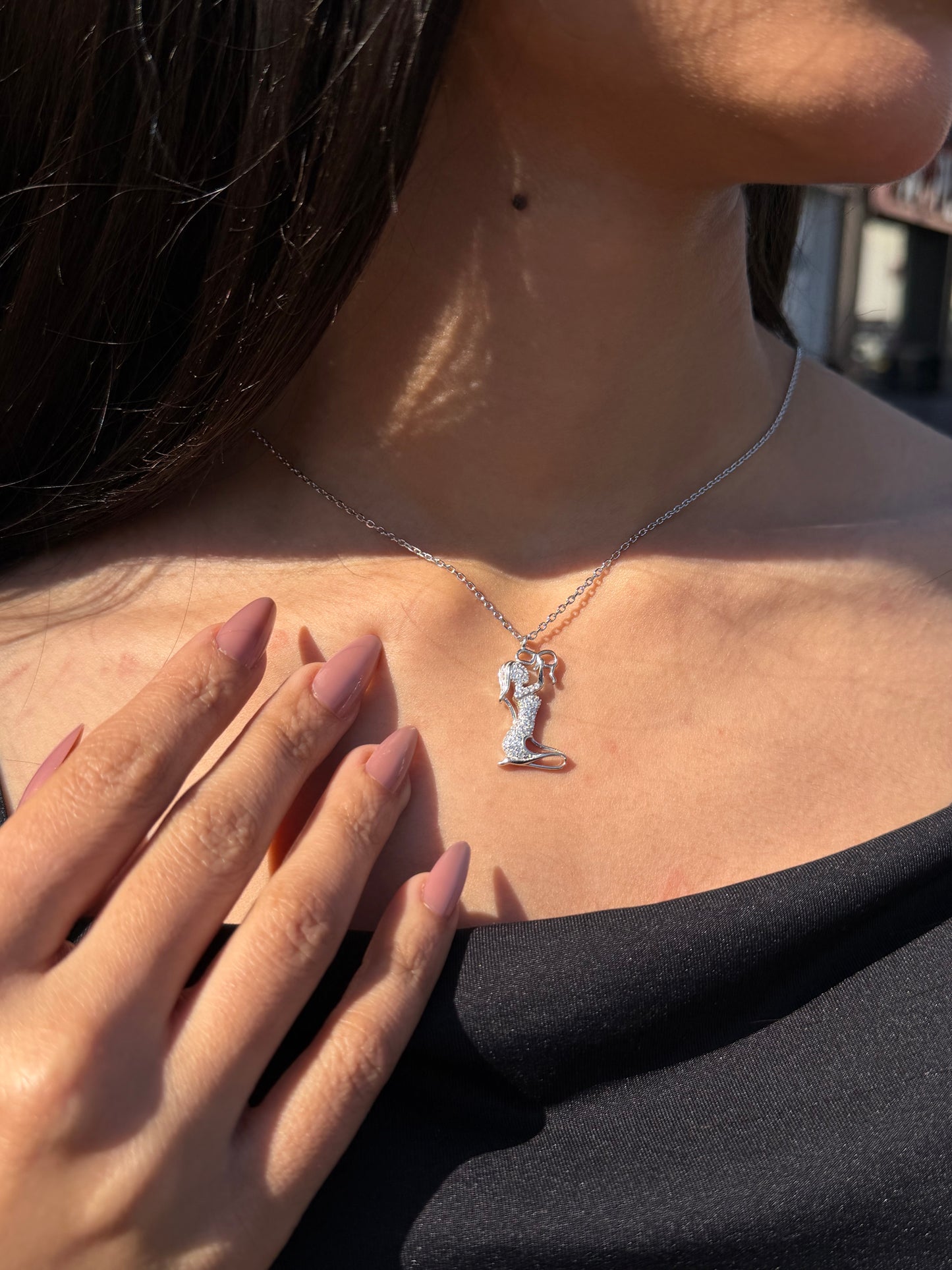(2) Mommy Necklace in Sterling Silver 925s