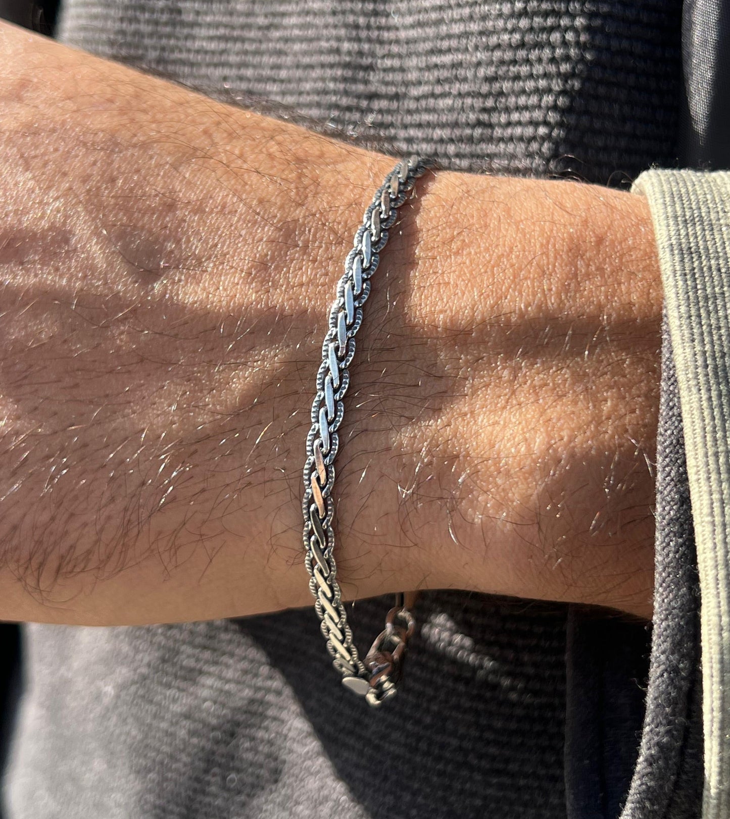 Franko Link Chain S925 Sterling Silver Bracelet (20cm-5mm)