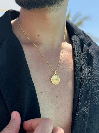 Wave Off Necklace in Sterling Silver 925s-Fine Gold Plated