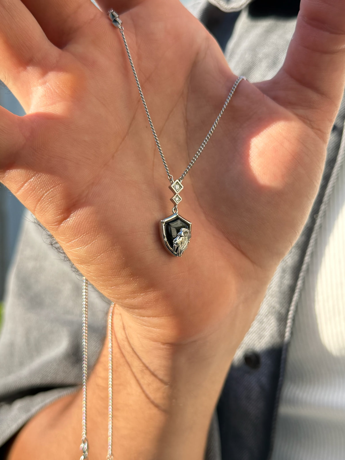 Black Leonis Necklaces for Men's Sterling Silver 925s