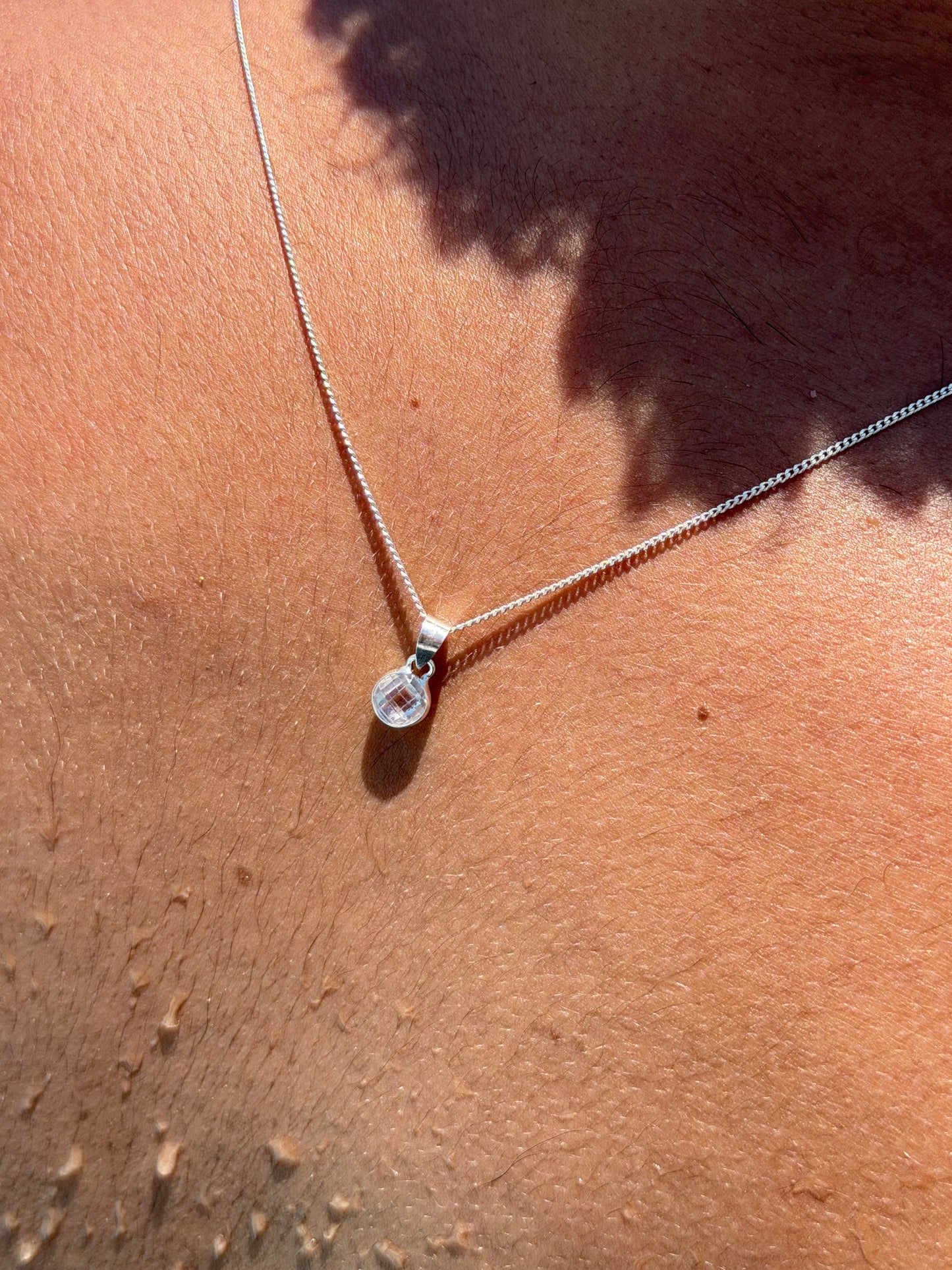 Mono Drop Necklace in Sterling Silver 925s