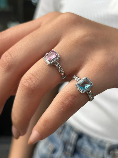 Cubic Zirconia Ring Silver 925