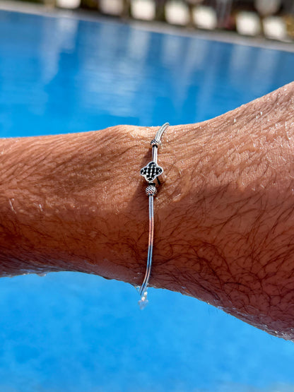 Clover Slider Bracelet Sterling Silver 925s