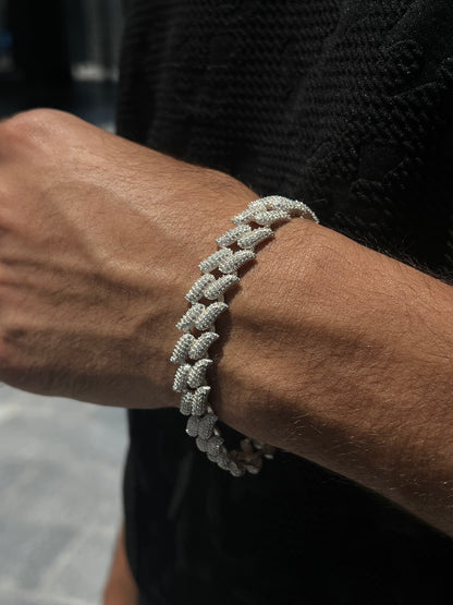 V-Iced Gangster Chain -Bracelet S925 Sterling Silver for men