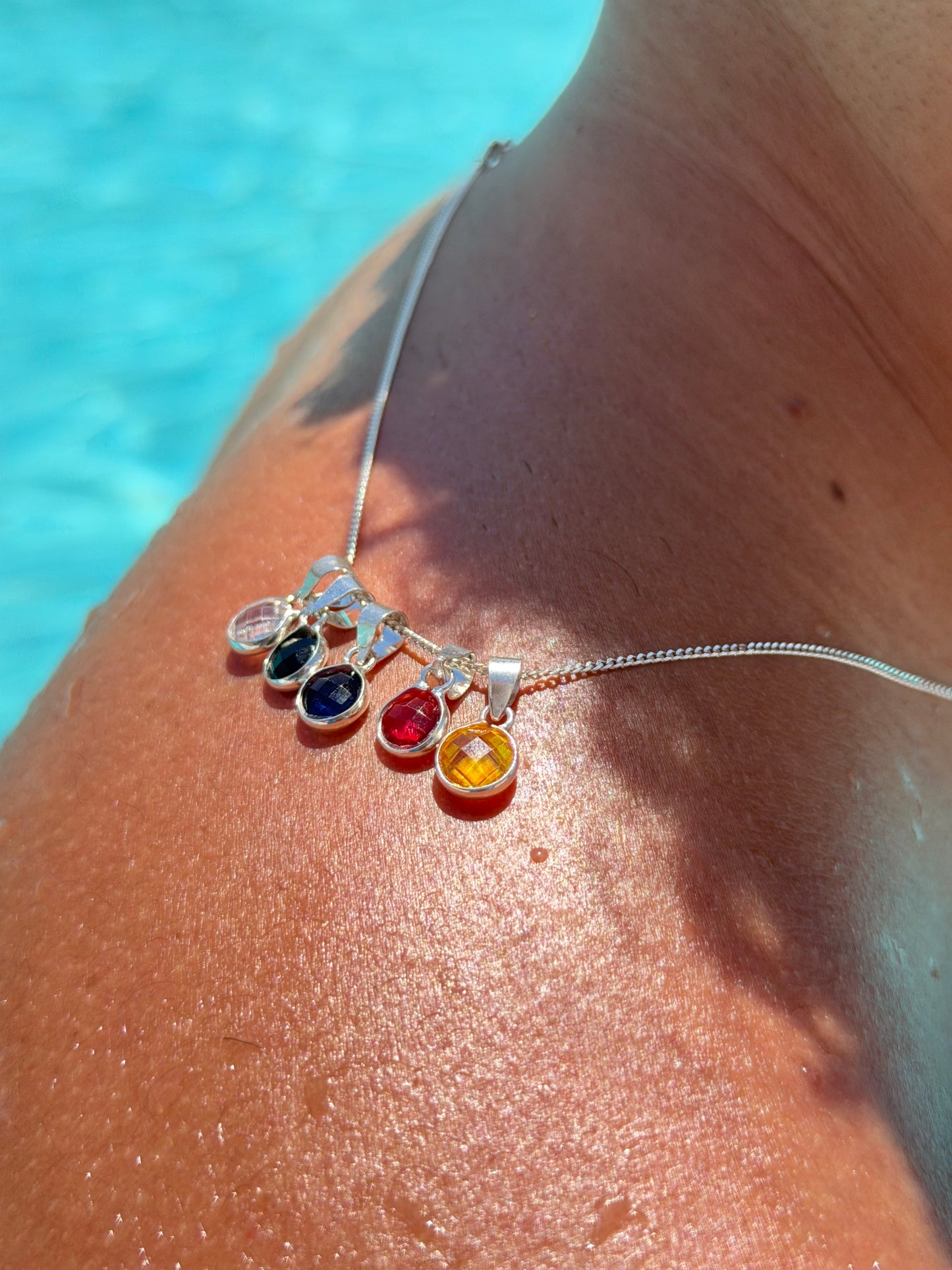 Mono Drop Necklace in Sterling Silver 925s