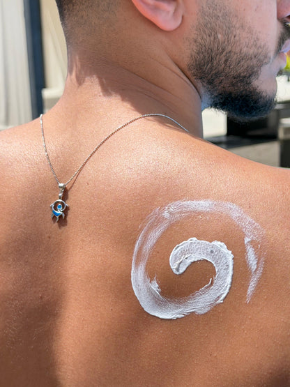 Wave Turtle Opal Necklace in Sterling Silver 925s