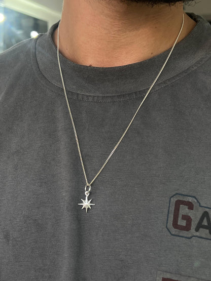 Star Necklace for Men's Sterling Silver 925s